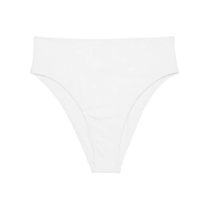 Victoria's Secret PINK HIGH-WAIST CHEEKY BIKINI BOTTOM / Optic White Swimming Shorts Women's Optical White-0