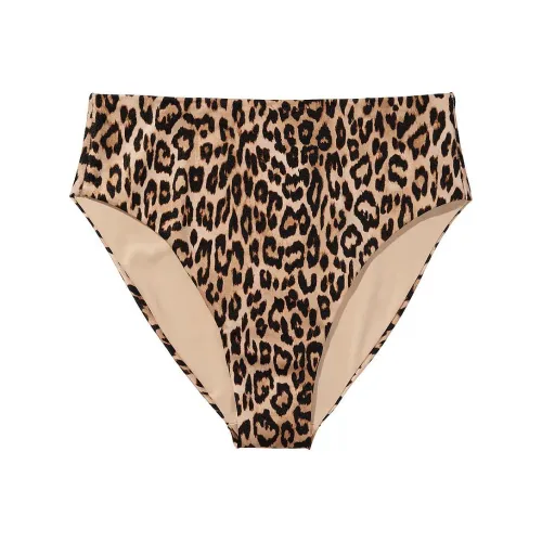 Victoria's Secret PINK Mix & Match High-Waist Full-Coverage Bikini Bottom / L Swimming Shorts Women's Leopard Print
