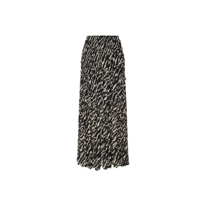 MOCO Casual Long Skirts Women's Two-Tone Tiger Pattern-0
