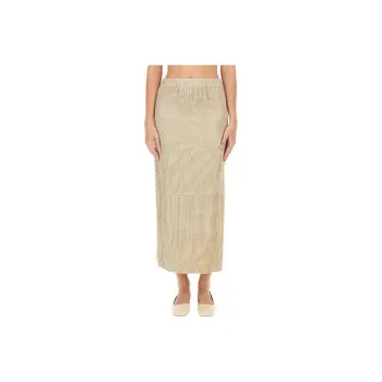 Alysi Striped Midi Skirt