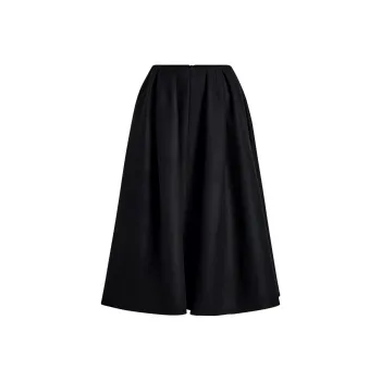 Patou Pleated Midi Skirt