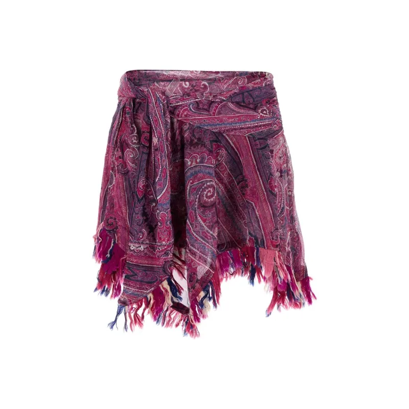 ISABEL MARANT ETOILE Dova All Over Patterned Asymmetric Skirt-0