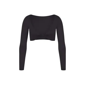 Skims Swim Long Sleeve Shrug Onyx