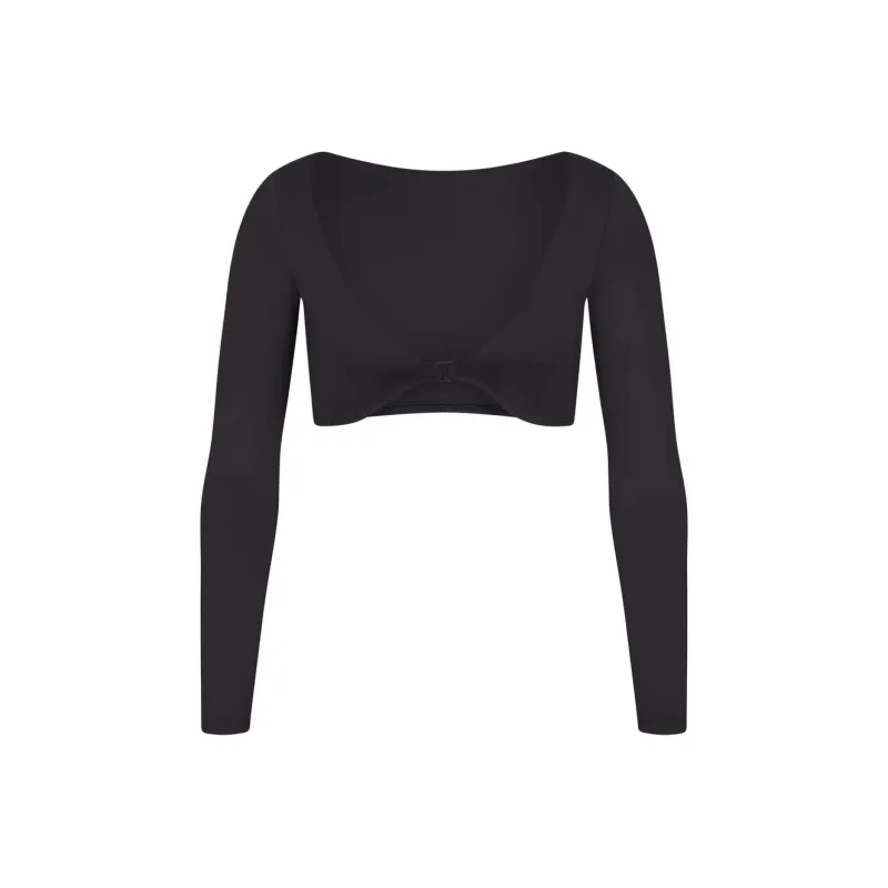 Skims Swim Long Sleeve Shrug Onyx-0