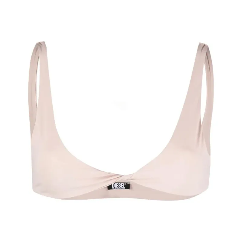 DIESEL Bfb-Taratwist Logo Patch Bikini Top-0