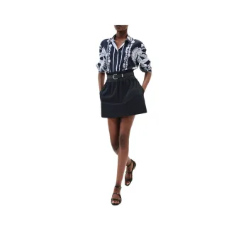 HERMES SS25 Casual Short Skirts Women's Black Blue