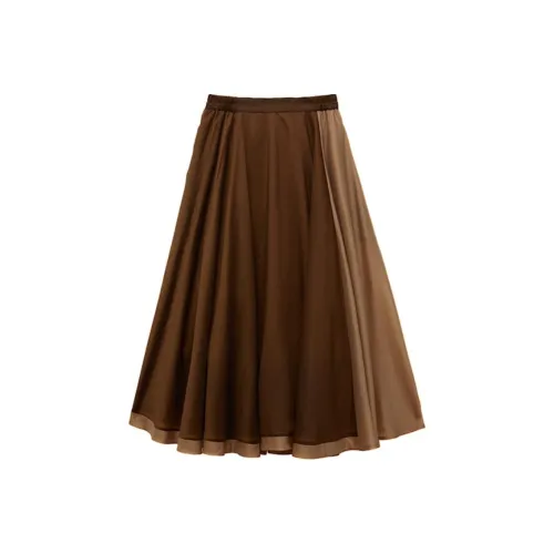 Insect Casual Long Skirts Women's Tea Brown