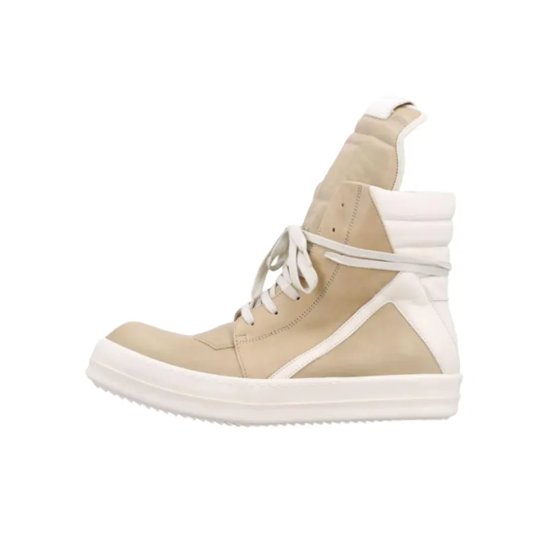 RICK OWENS/RO Geobasket High Top Skateboard Shoes Men's Beige-1