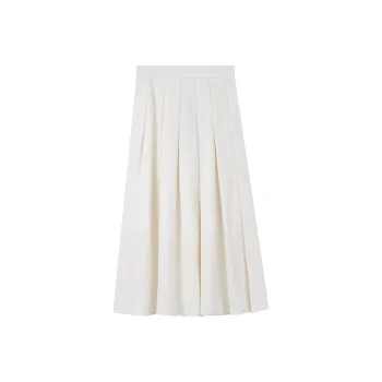 VIMLY Casual Long Skirt Women's White