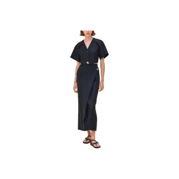 HERMES SS24 Casual Long Skirts Women's Black