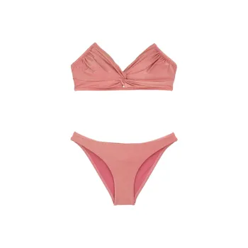 Zimmermann Ruched Detailed Off-Shoulder Bikini Set