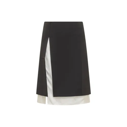 PETER DO Contrasting border Zip up Skirt