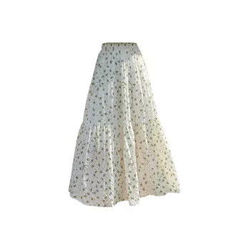 MM Casual Long Skirts Women's Green