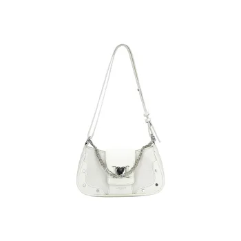 Single Warehouse PU Shoulder Bag Regular Women's White/Blue/Gray/Black
