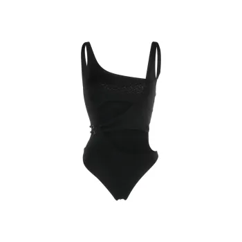 OFF WHITE One Piece Sleeveless Swimsuit