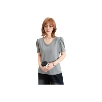 FAWENXIANGZI T Shirts Women's Gray