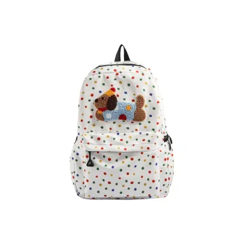 WICKBUEN Nylon Fabric Backpack Women's White/Black