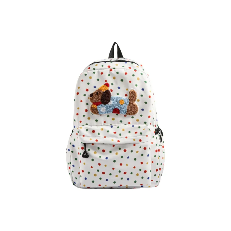 WICKBUEN Nylon Fabric Backpack Women's White/Black-0