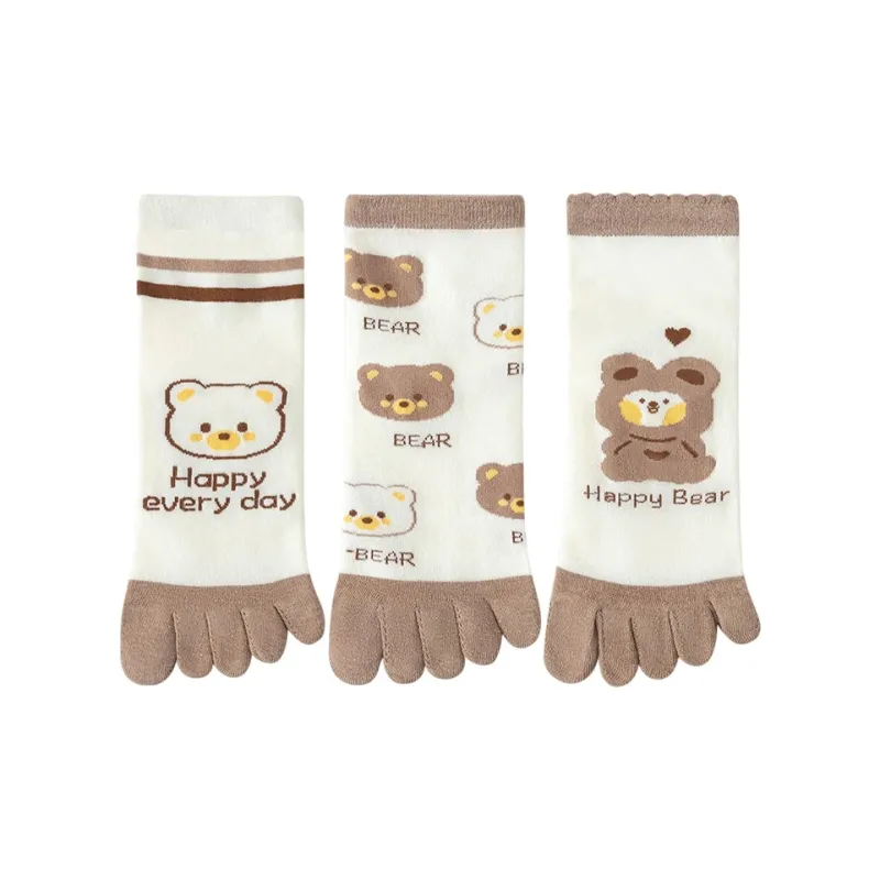 BEAR UNION Mid Calf Socks Women's Combo Set-0