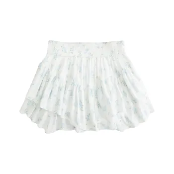 Hollister Casual Short Skirts Women's White All Over Print