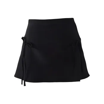Wen Shan Casual Short Skirts Women's Black
