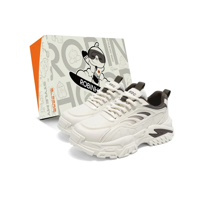 ROBINHOOD Cushioning, Slip Resistant, Abrasion Resistant, Breathable, Coverage, Support Low Top Chunky Sneakers Men's-10
