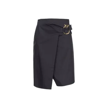 PINKO Love Birds Satin Midi Skirt