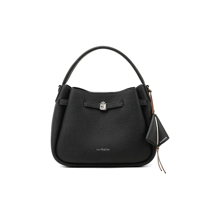 LA FESTIN Top Grain Cow Leather Basket Bag Handbag Medium Size Women's Multicolor-4
