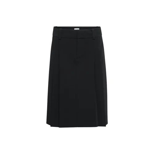 ARITZIA Sunday Best Rider Midi Skirt Casual Long Skirts Women's Black
