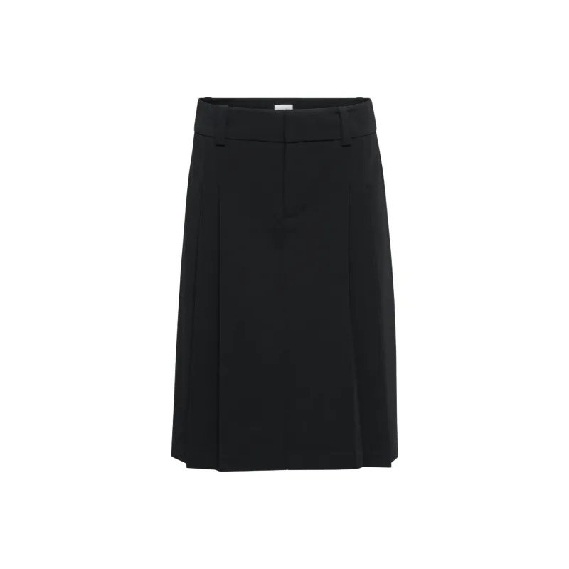 ARITZIA Sunday Best Rider Midi Skirt Casual Long Skirts Women's Black-0