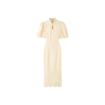 JINYE ORIENTAL Cheongsams Women's Elegant Yellow