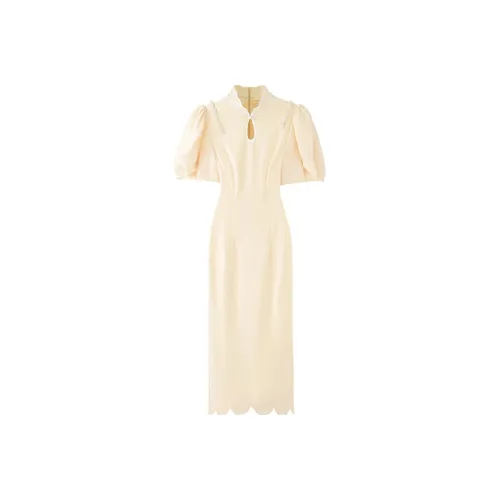 JINYE ORIENTAL Cheongsams Women's Elegant Yellow