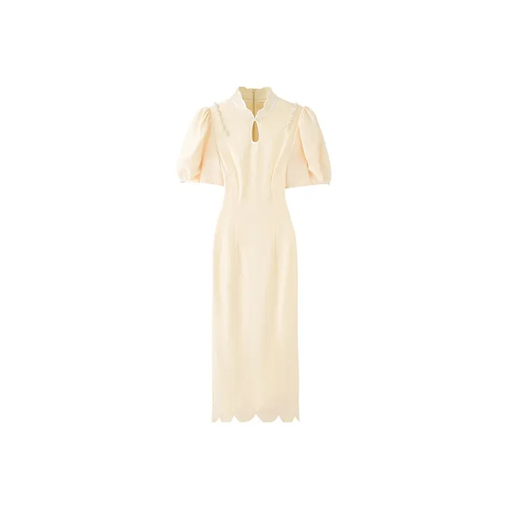 JINYE ORIENTAL Cheongsams Women's Elegant Yellow-0