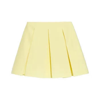 VERSACE Pleated Wool Mini Skirt