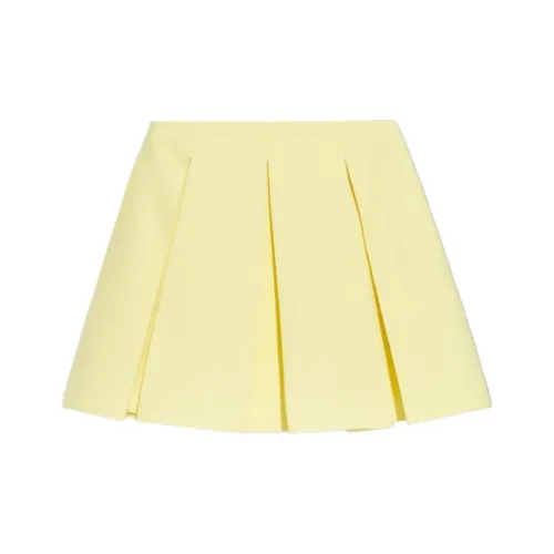 VERSACE Pleated Wool Mini Skirt
