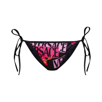 VERSACE Logo Printed Reversible Bikini Briefs