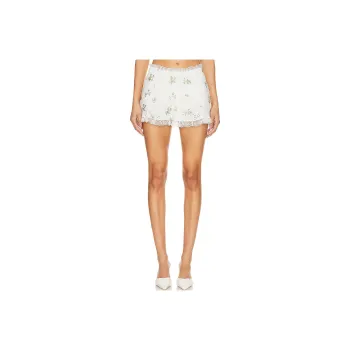 FOR LOVE & LEMONS Casual Short Skirts Women's White
