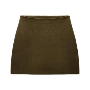 ZARA Casual Short Skirts Women's Olive Green