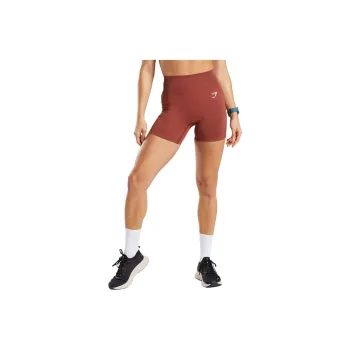 GYMSHARK VITAL SEAMLESS 2.0 SHORTS Sports Shorts Women's Brick Red Mudstone Gray