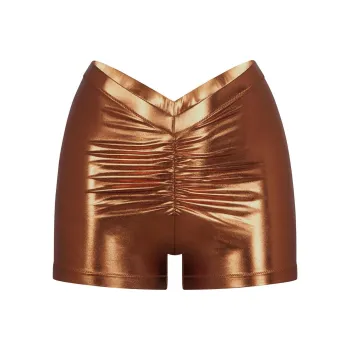 SKIMS METALLIC SWIM V-WAIST SHORT Swimming Shorts Women's PENNY/Pence
