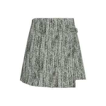 GANNI Patterned Asymmetric Mini Skirt