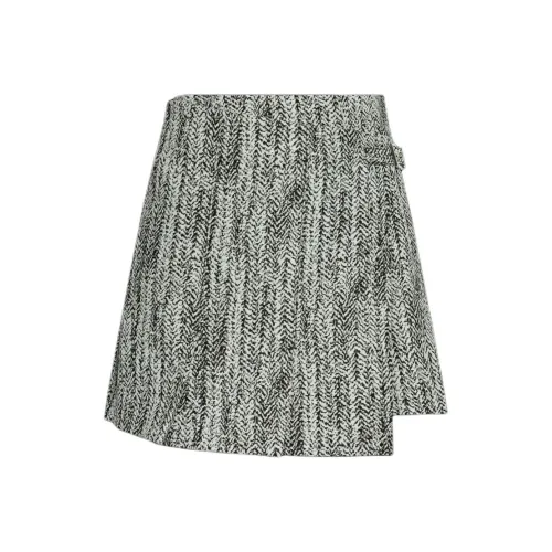 GANNI Patterned Asymmetric Mini Skirt