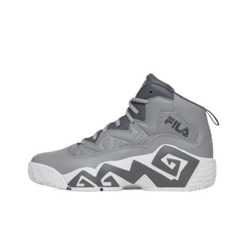 FILA MB Cushioning, Slip Resistant, And Abrasion Resistant Mid Top Basketball Shoes Men's Gray-0