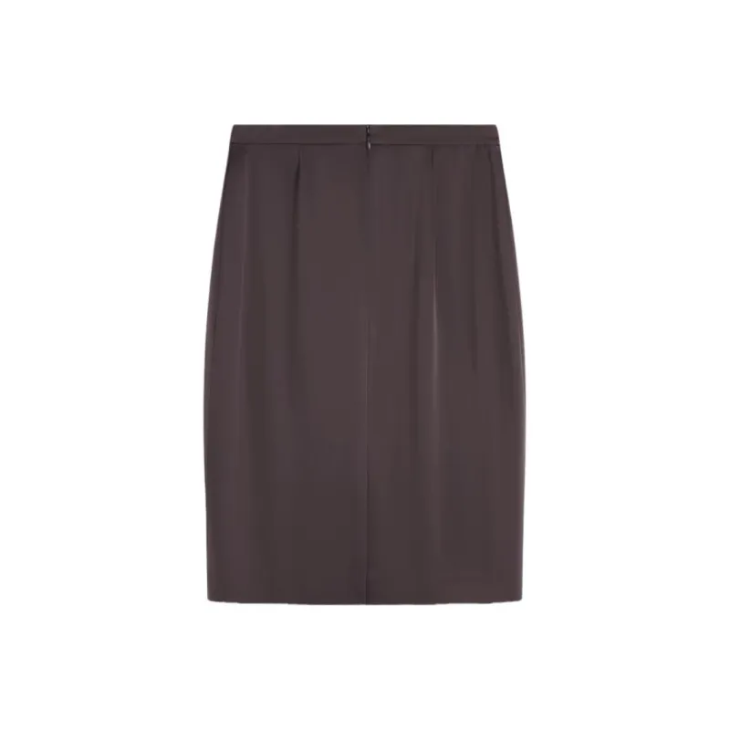 THEORY Casual Long Skirts Women's Coffee Brown-0