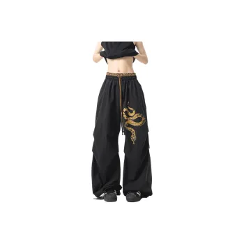 FA2LO Casual Pants Unisex Black