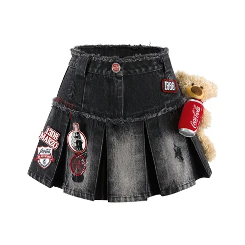 13 DEMARZO Denim Short Skirts Women's Black