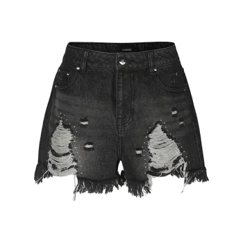 GIMING Denim Shorts Women's Black Gray