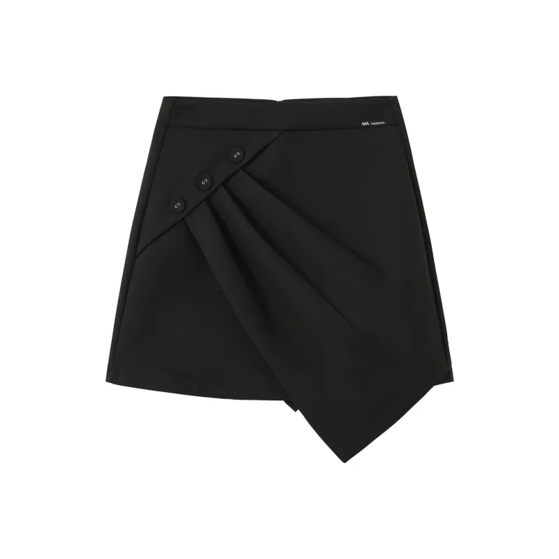 0571 Family Casual Short Skirts Women's Black-0