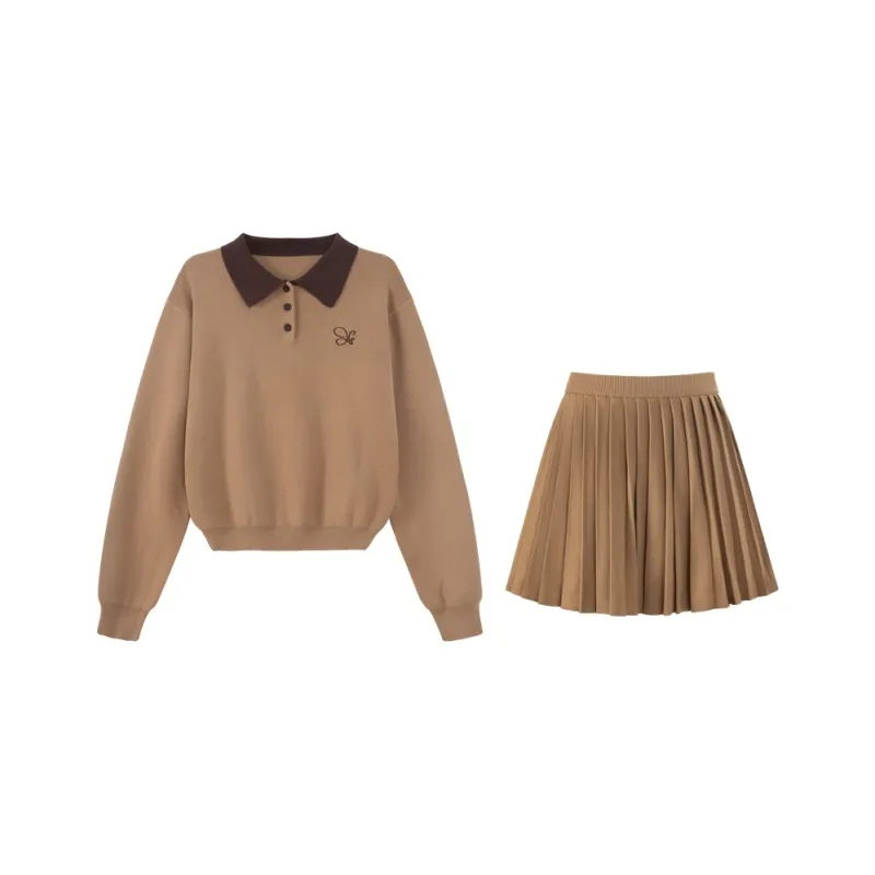 UNIFREE Skirt Set Women's Brown-0