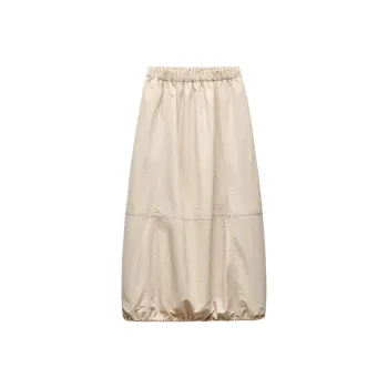 ZARA Trf Casual Long Skirts Women's Yellow